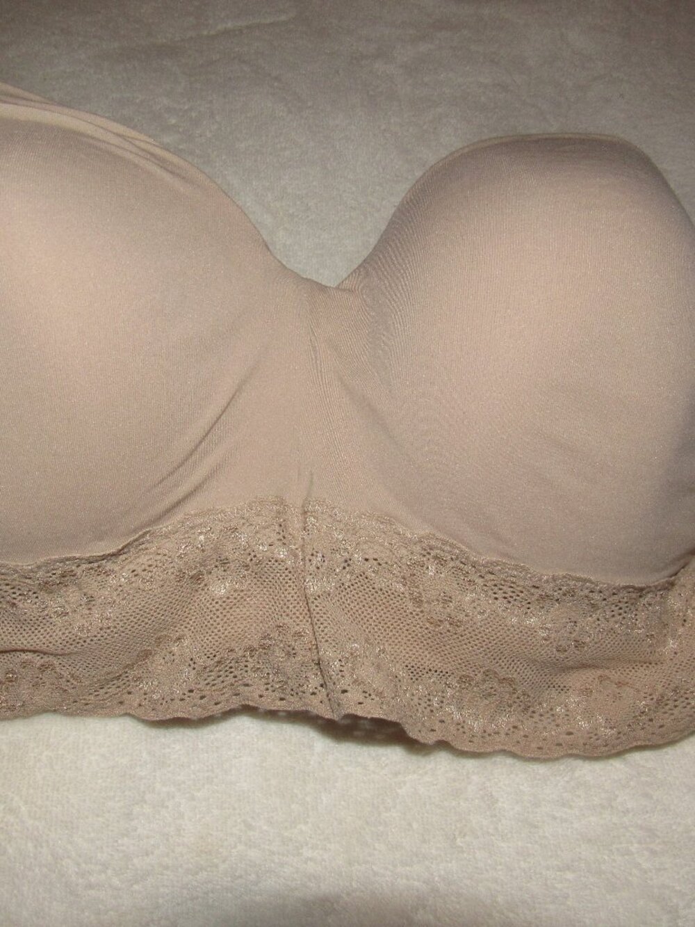 Natori Beige Strapless Dra Size 34DD USED